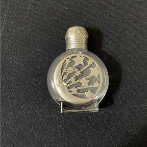 Decorative Silver Star Glass Bottle